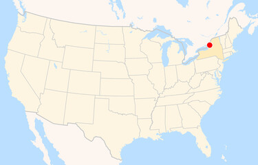 Location Map of Watertown Int. Airport (Watertown, New York, USA). IATA-code: ART. No labels at all.