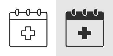 Fototapeta premium Medical Calendar Icon representing healthcare appointments, doctor schedules, medical reminders, and patient visit planning.