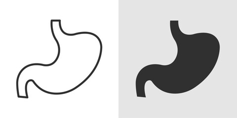 Fototapeta premium Stomach Icon representing the human digestive system, gastrointestinal health, medical diagnosis, and stomach related healthcare or anatomy.