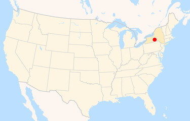 Naklejka premium Location Map of Ithaca Tompkins Int. Airport (Ithaca, New York, USA). IATA-code: ITH. No labels at all.