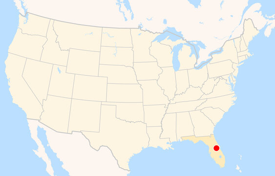 Location Map of Orlando Int. Airport (Orlando, Florida, USA). IATA-code: MCO. No labels at all.