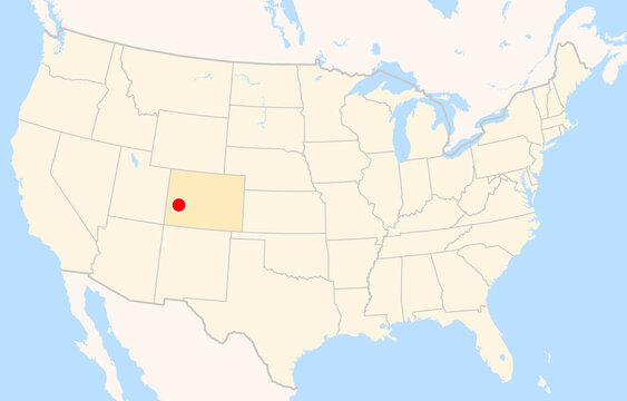 Location Map of Montrose Regional Airport (Montrose CO, Colorado, USA). IATA-code: MTJ. No labels at all.