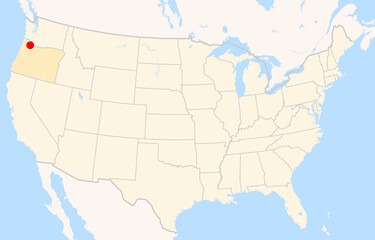 Naklejka premium Location Map of Portland Int. Airport (Portland, Oregon, USA). IATA-code: PDX. No labels at all.
