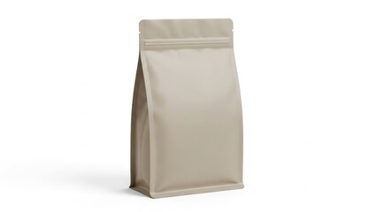 Elegant beige kraft paper stand-up pouch for packaging versatile food or organic products