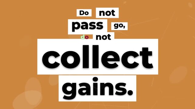 Animated gym motivation quote Do not pass go do not collect gains Fitness inspiration