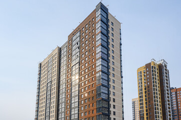  Modern residential apartment building in urban setting