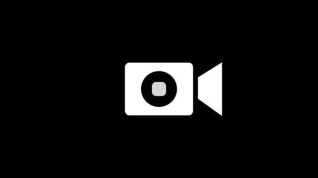 Technology background with camera video icon animation..