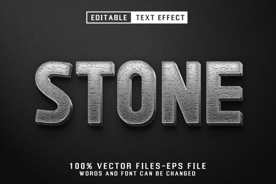 Stone 3d Text - Editable Text Effect