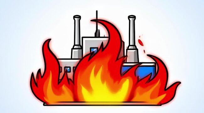 illustration of a burning fire