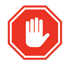 Obraz premium stop sign with hand