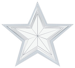 Obraz premium Abstract layered star shape with a geometric design