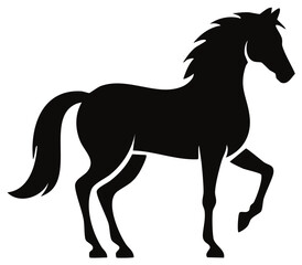 Obraz premium Elegant Horse Silhouette Graphic Illustration Simple Animal Design
