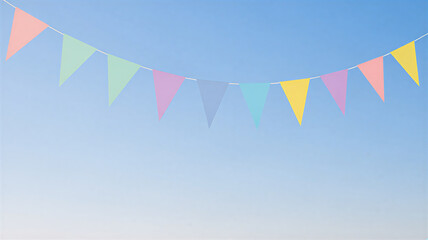 Fototapeta premium Festive Triangular Pennant Flags