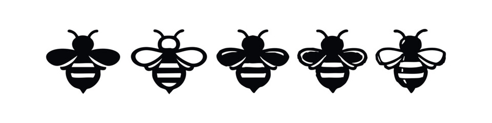 Stylized black and white whale icons, a collection of minimalist marine animal silhouettes in various designs. © liubomir118809