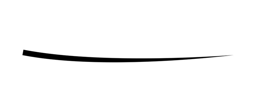 Black curved swoosh line