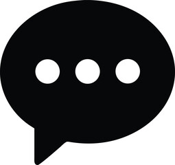 Fototapeta premium chat message speech bubble icon silhouette