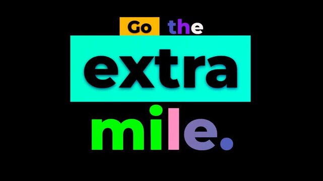 Animated graphic reveals the gym motivation quote Go the extra mile Ideal for lifestyle business