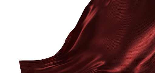 Close up shot of flowing burgundy fabric. Capturing texture and light on the draped material. Great for design and backg © vegefox.com