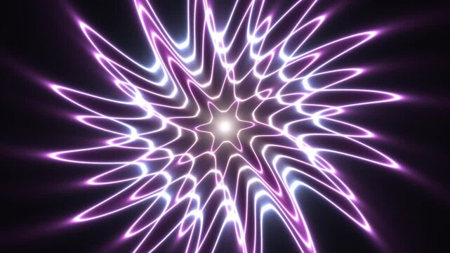 Celestial Bloom Cosmic Floral Abstract Background Seamless Loop