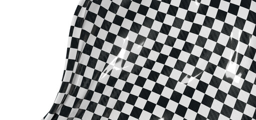 Obraz premium Abstract image of a checkered flag with movement and light reflections, perfect for design and concepts like success and