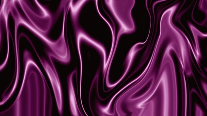 Deep purple liquid abstract background glossy fluid waves on black texture