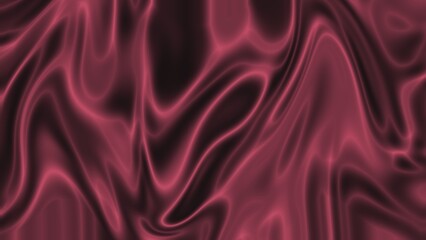 Fototapeta premium Burgundy red neon glow abstract background glossy liquid waves smooth texture
