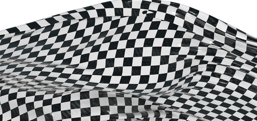 Obraz premium Dynamic abstract checkered flag design. Perfect for racing, speed, competition, and victory concepts. Ideal for backgrou