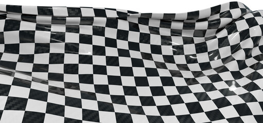 Obraz premium Black and white checkered pattern on a flag. Use for backgrounds in your racing or speed projects. Excellent for graphic