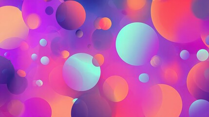bright abstract background with scattered colorful dot clusters, comic 網点 texture effect, high saturation tones, layered circular patterns, playful