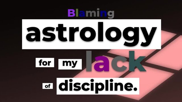 Animated text revealing a relatable gym motivation quote about personal discipline and selfaccountability