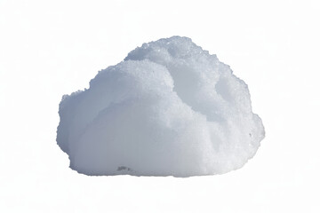 Fototapeta premium A pile of white snow on a white background isolated