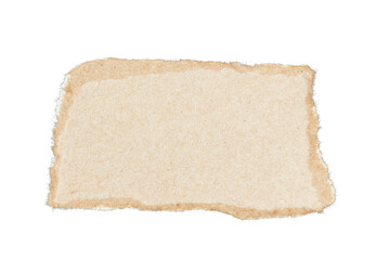 【透過背景】破いた茶色のクラフト紙のテクスチャ。デザイン用切り抜き素材