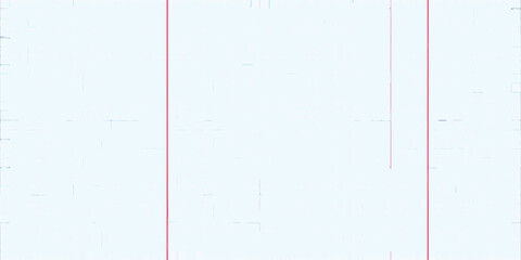 Abstract digital art with vertical red lines on a light blue background