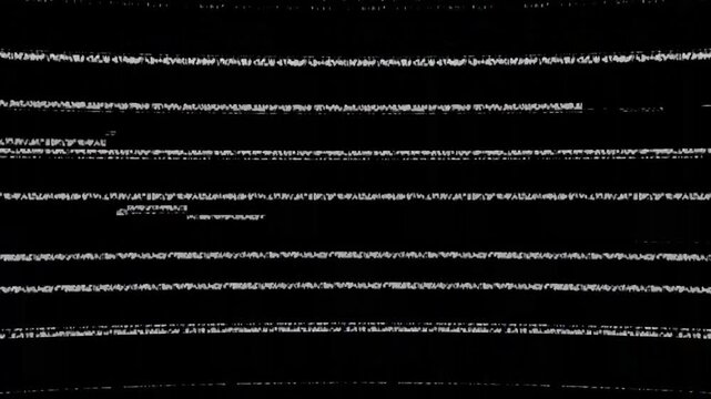 Digital TV Switch On Interference with Static Interference Pattern and Switch Off Signal Drop 4K Vintage Broadcast Interference Background