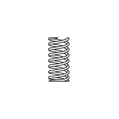 Mechanical Tension Spring Outline Icon for Engineering