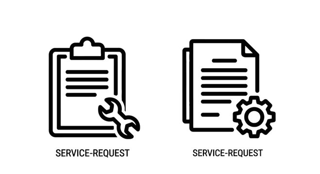 Service Request Icons: Support Ticket and Maintenance Request Icons