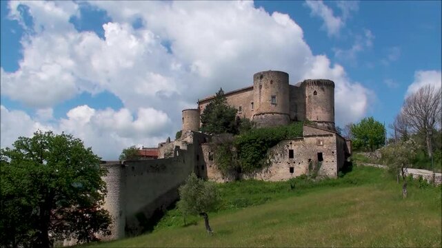 Time lapse: Medieval Castle Pandone in Prata Sannita, Caserta, Italy
