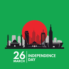 Fototapeta premium Bangladesh independence day graphic isolated on transparent background
