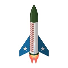 space rocket launch  isolated on transparent background