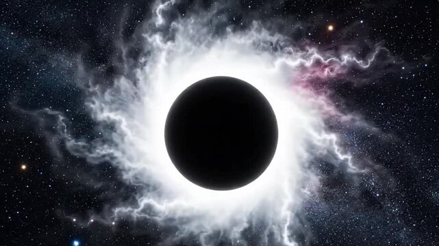 Solar Eclipse with Visible Stars and Cosmic Cinematic Atmosphere