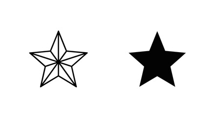 Fototapeta premium A simple graphic design featuring two star shapes on a white background