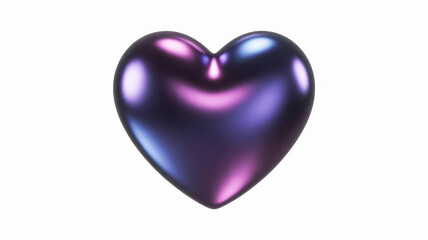 Fototapeta premium Dark purple heart with blue and pink highlights