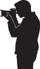 Creative Digital Photographer Taking Photo Silhouettes