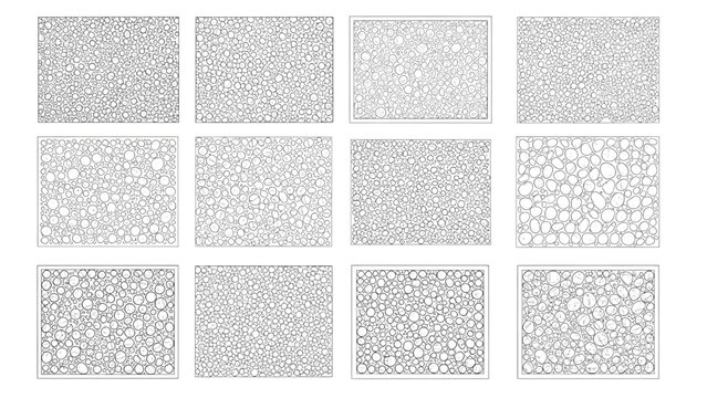Stone and Gravel Texture Grayscale CAD Pattern Vector for Technical Site Plan Hatching