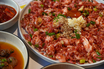Traditional Korean Beef Tartare Yukhoe