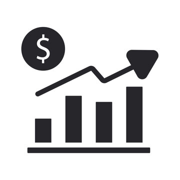 cost increase icons outline and Flat Style,transparent background