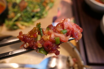 Traditional Korean Beef Tartare Yukhoe