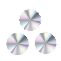 Obraz premium Shiny Circular Elements: Three polished circular elements with radial patterns showcase a captivating play of light and shadow, radiating a sleek, modern aesthetic and reflecting intricate textures.