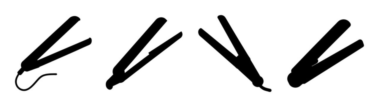 Hair straightener vector illustration, flat design, hair styling tool