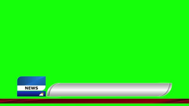 Breaking News Lower Third and Modern News Ticker Pack on Green Screen Background